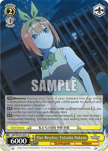 5HY/W101-E011 - Our Resolve, Yotsuba Nakano (U)