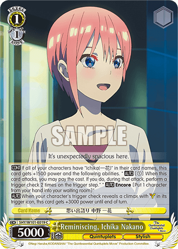 5HY/W101-E019 - Reminiscing, Ichika Nakano (C)