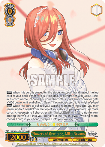 5HY/W101-E027HYR - Flowers of Gratitude, Miku Nakano (HYR)