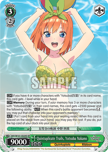 5HY/W101-E029S - Quintuplicate Trails, Yotsuba Nakano (SR)