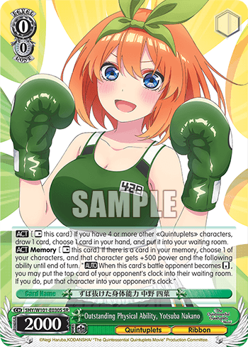 5HY/W101-E030S - Outstanding Physical Ability, Yotsuba Nakano (SR)