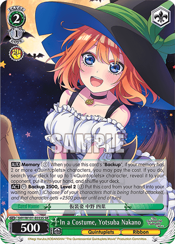 5HY/W101-E033S - In a Costume, Yotsuba Nakano (SR)