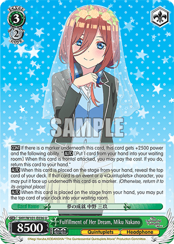 5HY/W101-E036 - Fulfillment of Her Dream, Miku Nakano (U)