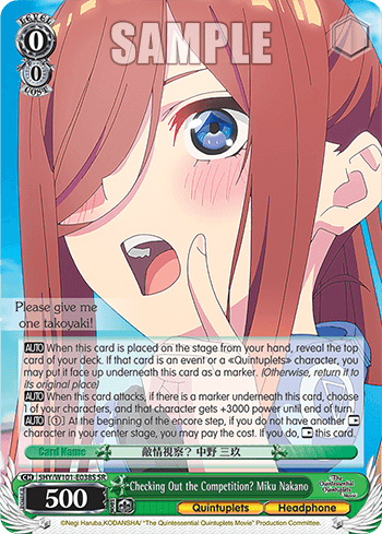 5HY/W101-E038S - Checking Out the Competition? Miku Nakano (SR)