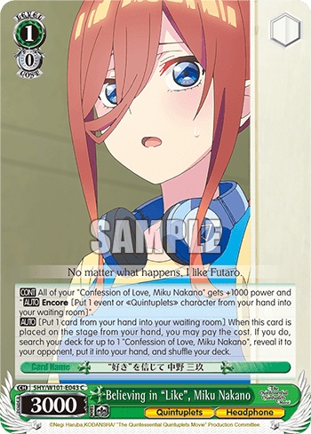 5HY/W101-E043 - Believing in "Like", Miku Nakano (C)