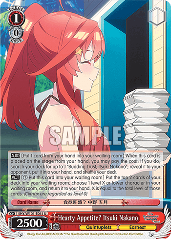 5HY/W101-E061 - Hearty Appetite? Itsuki Nakano (U)