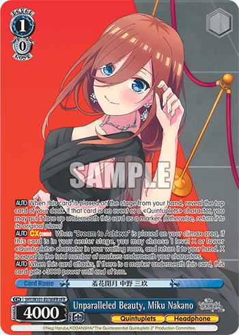 5HY/W101-E078OFR - Unparalleled Beauty, Miku Nakano (OFR)