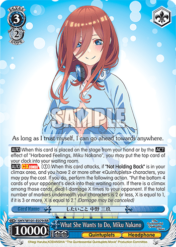 5HY/W101-E079 - What She Wants to Do, Miku Nakano (RR)