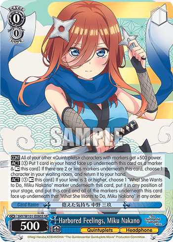 5HY/W101-E080S - Harbored Feelings, Miku Nakano (SR)