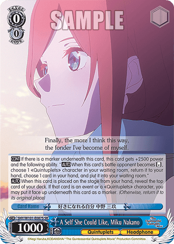 5HY/W101-E087S - A Self She Could Like, Miku Nakano (SR)