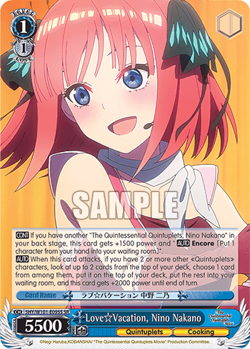 5HY/W101-E095S - Love☆Vacation, Nino Nakano (SR)