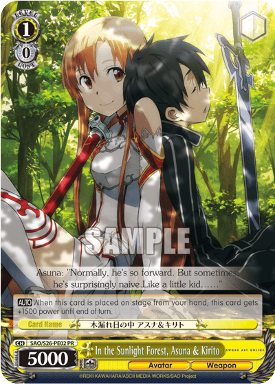 SAO/S26-PE02 - In the Sunlight Forest, Asuna & Kirito (PR)