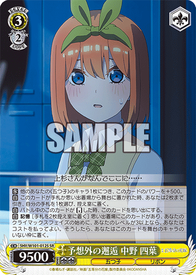 予想外の邂逅 中野 四葉
ヨソウガイノカイコウ ナカノ ヨツバ