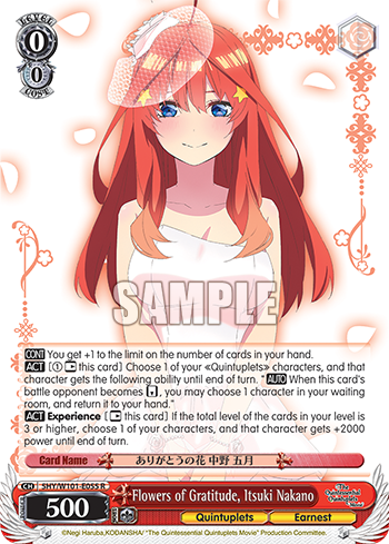 Flowers of Gratitude, Itsuki Nakano