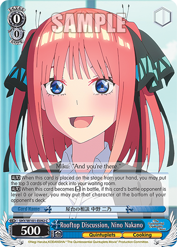 Rooftop Discussion, Nino Nakano