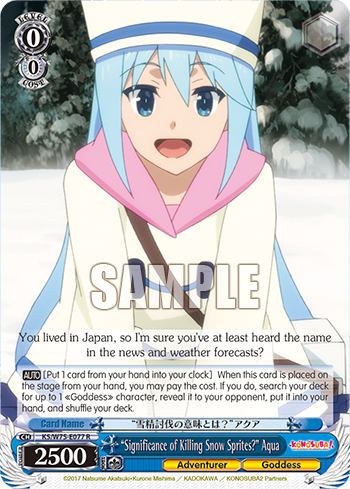 “Significance of Killing Snow Sprites?” Aqua
